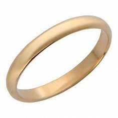 Обручальные кольца гладкие из красного золота 01О010011