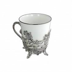 Чашка чайная из серебра А1ЧШ05563ЧФ