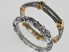 Обручальные кольца "Венок цветов" 748141