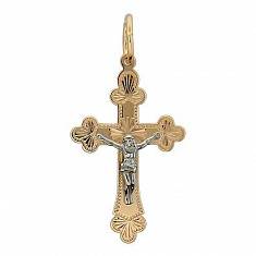 Крест из комбинированного золота 01Р760526