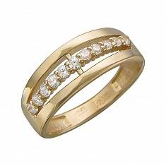 Обручальные кольца прочие из желтого золота c фианитом 01К132813