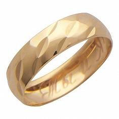 Обручальные кольца бухтированные из красного золота 01О710173