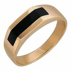 Кольцо из красного золота c ониксом 01Т411553-1