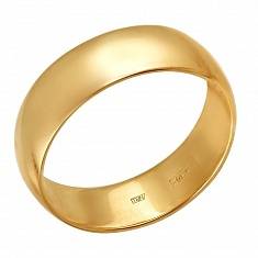 Обручальные кольца гладкие из красного золота 01О010378