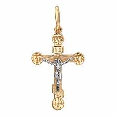 Крест из комбинированного золота 01Р060658
