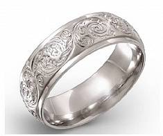 Кольцо из серебра классическое с витым орнаментом G-70-04-3-20-035